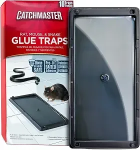 Catchmaster Rat & Mouse Glue Traps 10 Pack, Large Heavy Duty Sticky Traps
