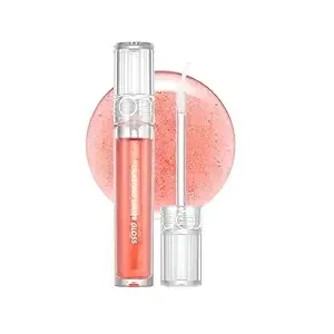 Rom&Nd Glasting - K Beauty High Shine Lip Plumper Gloss With Sweet Almond Oil - Hydrating & Moisturizing Plumping Lip Shimmer Gloss - 0.15 Oz (#01 Sanho Crush)