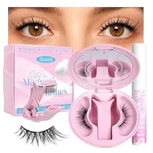 Calailis Magnetic Eyelashes With Applicator Upgrade Soft Magnetic Lashes Natural Look Reusable No Glue Or Eyeliner Needed Easy To Wear And Remove (an26)