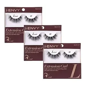 I-Envy 3 Pairs False Eyelashes L Curl Natural Lashes Salon Lash Extension Effect