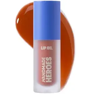 Handmade Heroes Vegan Squalane Lip Oil, Non-Sticky Lip Gloss - Sugar Peach