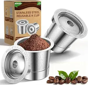 Reusable K Cups For Keurig: Full Stainless Steel Refillable K Cups, Reusable Coffee Filter For Keurig 1.0 Coffee Machines - Eco-Friendly, Easy To Fill And Clean, Lid-Body Tight Seal, Stratum Flow Tech