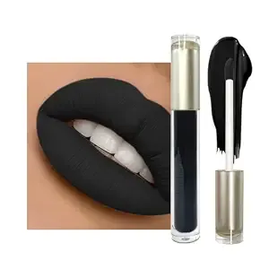 Jet Black Matte Liquid Lipstick Long Lasting - Mystical Moment