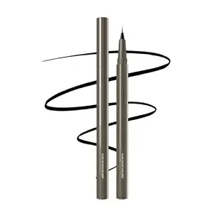 Black Ultra Fine Liquid Eyeliner, Slim Tip For Winged, Asian Eye Makeup