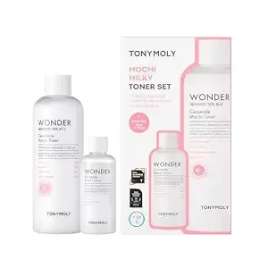 Tonymoly Wonder Ceramide Mochi Toner Set - Hyaluronic Acid, Barrier Repair