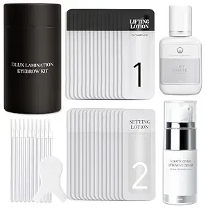 Dlux Professional Keratin & Vitamin Brow Lamination Kit, 15 Treatments