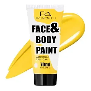 Yellow Face Body Paint 70ml Large Tube, Water-Based Body Paint