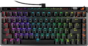 Asus Rog Falchion Ace 75 He Wired Analog/Hall Effect Gaming Keyboard – 75% Tkl, Usb, Hot Swappable Hfx v2 Magnetic Switch, Rapid Trigger, 8khz Polling, Abs Keycap, Carry Case, Web-Based Config - Black