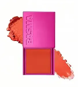 Basma Beauty Cream Blush For Cheeks, Buildable Non-Sticky Makeup Blush - Long-Lasting Gluten-Free Vegan Blush For Cheek And Lip Tint With Vitamin E, Aloe Vera & Rosemary Extract (Burnt Orange)