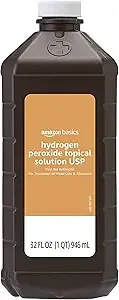 Amazon Basics Hydrogen Peroxide Topical Solution Usp, First Aid Antiseptic For Cuts, Scrapes And Wound Disinfection, 32 Fl Oz, 1-Pack