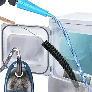 Sealegend 2pcs Dryer Vent Cleaner Kit - Vacuum Hose Attachment & Brush Blue