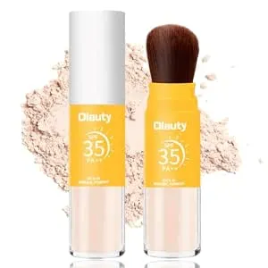 Mineral Powder Sunscreen For Face & Scalp, Spf 35,Beach Essentials,Brush On Sunscreen Setting Powder,Oil Control Hair Sunscreen Face Powder Travel Size,Lasting Lightweight Breathable (#01 Translucent)