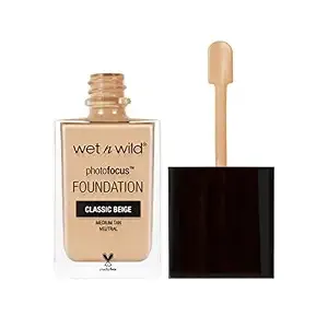 Wet N Wild Photo Focus Matte Liquid Foundation Classic Beige, Vegan & Cruelty-Free