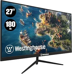 Westinghouse 27 Inch Gaming Monitor, Ips, 180hz, 1ms, Built In Speakers, Hd 1080p, 110% Srgb, Amd Freesync, Eyecare, Computer Monitor For Office, Pc & Console Games, Displayport, hdmix2/Gaming Mode