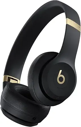 Beats Solo 4 - Wireless On-Ear Bluetooth Headphones, Up To 50-Hour Battery Life, Ultra-Lightweight Comfort, Powerful And Balanced Sound, Apple & Android Compatible - Black & Gold