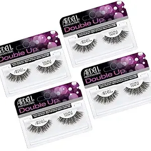 Ardell Double Up False Eyelashes – Double Demi Wispies Strip, Wispy Dramatic Look, Reusable Fake Lashes For Women, 4 Pairs