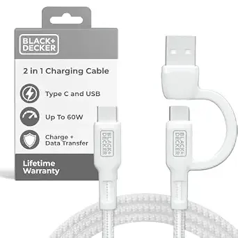 Black+Decker Usb C Multi Charging Cable, Fast Multi Charger Cable W/Adapter