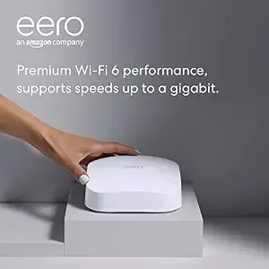 Like-New Amazon Eero Pro 6 Tri-Band Mesh Wi-Fi 6 Router With Built-In Zigbee Smart Home Hub