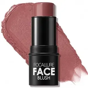 Focallure Cream Blush Makeup,Buildable Blush Stick For Cheeks,Matte And Dewy Finish,Long Wearing,Easy Application,Lightweight Multi Stick (pk02)