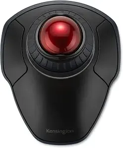 Kensington Orbit Wireless Trackball With Scroll Ring - Black-Red (k70990ww)
