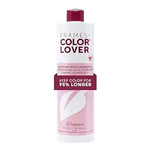 Framesi Color Lover Moisture Rich Shampoo - Hydrating Shampoo For Color Treated Hair - Sulfate Free Shampoo For Dry Hair - Moisturizing Shampoo With Quinoa, Aloe Vera, Shea Butter (16.9 Fl Oz)