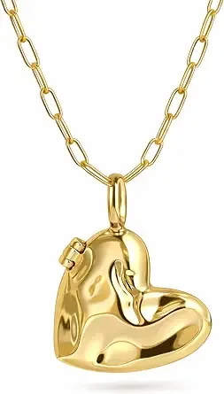Amazon Essentials Women'S Brass Heart Locket