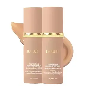Color Changing Foundation, Korean Makeup For Mature Skin Medium 2pcs