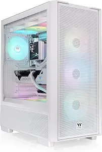 Thermaltake s380 Tg Argb; Mid Tower Chassis; 1x120mm sf120 Argb & 1x360mm sf360 Argb Pwm Fans Included; 360mm Radiator Support; 400mm Gpu Clearance; Hidden Connector Support; Snow; Ca-11k-00m6wn-00