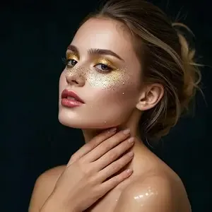 Glow In The Dark Face Makeup Patches Glitter Freckles