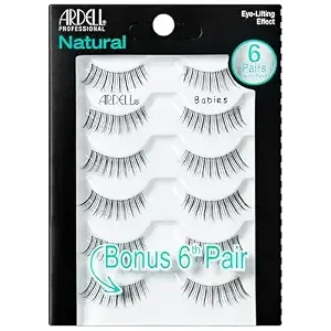 Ardell False Eyelashes Natural Lashes Babies Black - Lightweight, Short Length, Reusable Fake Lashes, 1 Pack