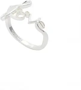 Disney Mickey Mouse Love Ring Silver Adjustable, Dainty Valentine'S Day