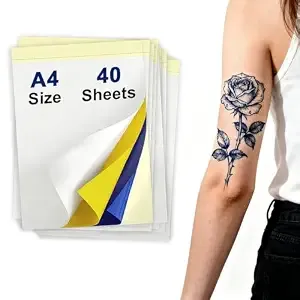 40 Sheets Tattoo Transfer Paper, a4, Crisp Transfer Thermal Stencil Paper