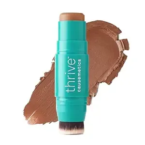 Thrive Causemetics Cream Bronzer Triple Threat Color Stick, Light Medium