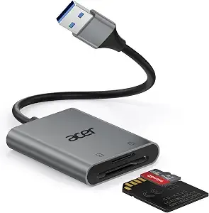 Acer Sd Card Reader, Usb A 3.0 To Micro Memory Card Reader Aluminum