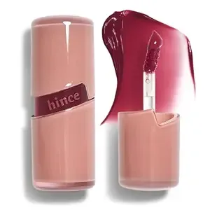 Hince Raw Glow Lip Tint - Stain Glazed, Glossy Dewy Lip Gloss, Non Sticky & Long Wearing For Natural Glass Glow, Hydrating, Moisturizing Liquid Lipstick, Vegan, 0.13 Fl.Oz. (Chill, 07)