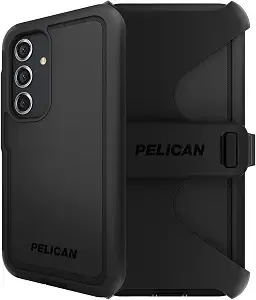 Pelican Voyager - Samsung Galaxy s24 Case [6.2"] [18ft Mil-Std Drop Protection] [Wireless Charging] Rugged Phone Case For Samsung Galaxy s24 With Belt Clip Holster Phone Stand - Anti Scratch - Black
