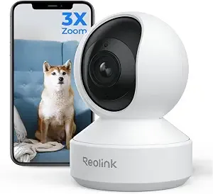 Reolink 4k Indoor Camera, 3x Optical Zoom, Dual-Band Wifi 6, e1 Zoom