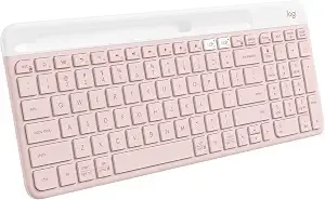 Logitech k585 Slim Wireless Keyboard With Built-In Phone Cradle - Rose