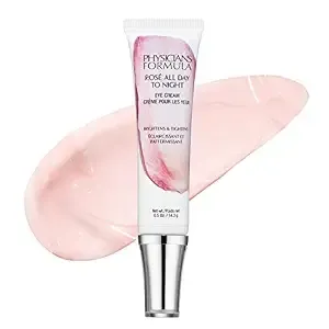 Physicians Formula Rosé All Day To Night Eye Cream, Dark Circles, Puffiness, Bags Under Eyes, Wrinkles - Dermatologist Tested, Clinicially Tested, Hypoallergenic