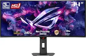 Asus Rog xg34wcdmtg 34 Inch 1440p 240hz Ultrawide Qd-Oled Gaming Monitor