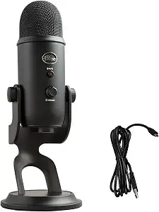 Logitech Creators Blue Yeti Usb Microphone For Pc, Mac, Gaming, Recording, Streaming, Podcasting, Studio And Computer Condenser Mic With Blue Vo!Ce Effects, 4 Pickup Patterns, Plug And Play - Blackout