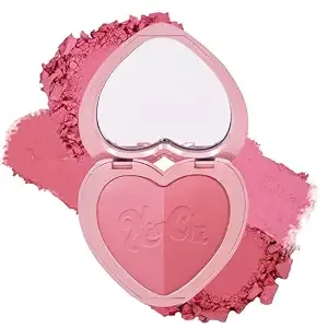 Kimchichic Beauty Thailor Blush Duo, Heart Compact Powder Blush For Cheeks