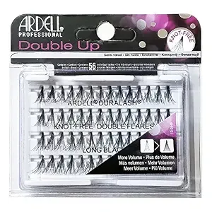 Ardell Double Up Individual Eyelashes Knot Free Naturals Long Black (12 Pack)