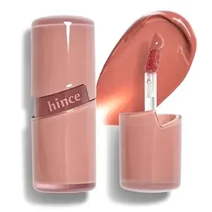 Hince Raw Glow Lip Tint - Stain Glazed, Glossy Dewy Lip Gloss, Non Sticky & Long Wearing For Natural Glass Glow, Hydrating, Moisturizing Liquid Lipstick, Vegan, 0.13 Fl.Oz. (Bare, 01)
