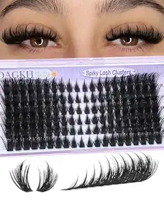 Wispy Lash Clusters With Spikes 80d Anime Cluster Eyelash Extensions 9-18mm Fairy Manga Eyelash Clusters Volume Natural Cat Eye Lashes Left And Right Unique Spiky Lashes Wireless Soft Lash Band