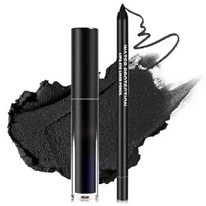 Black Lipstick Black Lip Liner Set Halloween Matte Black Lip Gloss