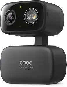 Tapo 2k Indoor/Outdoor Pan/Tilt Wired Security Camera, Baby Monitor, c217