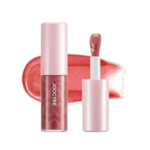 Joocyee Cat Eye Lip Gloss High Shine Plumping Tint Shimmer Holographic Glow Moisturizing Non-Sticky Lip Makeup Gift - Ruddy Tide
