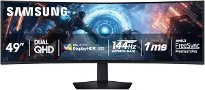 Samsung 49-Inch Odyssey g9 (g91f) Dqhd, 144hz, Curved Gaming Monitor, Ultra-Wide 32:9 Screen, Displayhdr 600, Amd Freesync™ Premium Pro, Ergonomic Stand, ls49fg910enxza, 2025