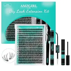 Amzgirl Lash Clusters Kit 320pcs, 30d D Curl Wispy Eyelash Extensions